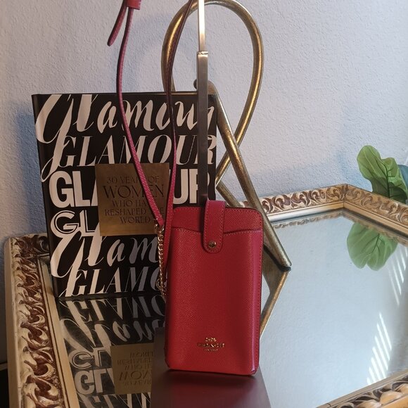 Coach 2021 Leather Phone Crossbody, EUC - Picture 2 of 7